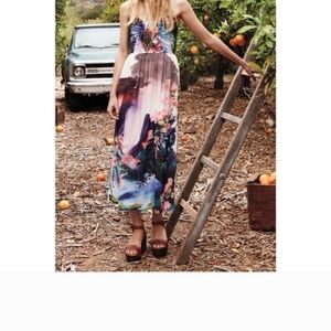 Corey Lynn Calter Multicolor Floral Midi Dress